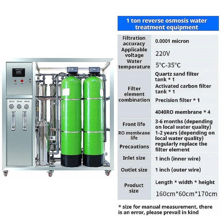 1000lph Industrial Water Purification Equipment china factory